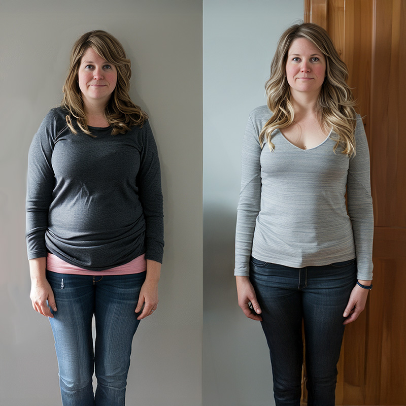 Before and After Weight Loss Picture Woman
