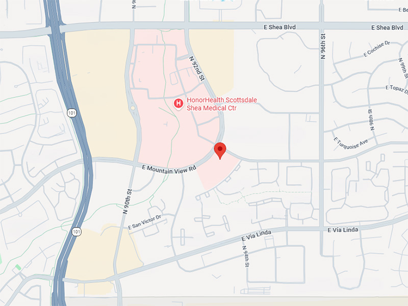 9201 E Mountain View Office Location Map